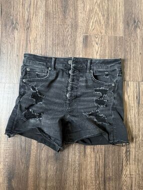 American Eagle Black Ripped Distressed Jeans Size 6